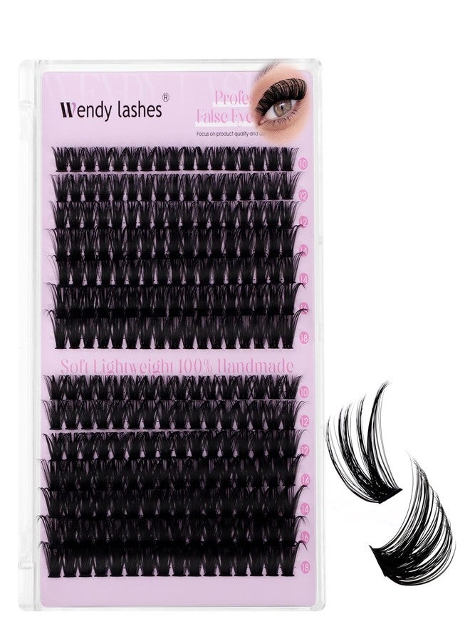WENDY LASHES Lash Clusters 80D 100D Wispy Individual Lashes 280PCS D-Curly Volume Lash Extensions 10-18mm Natural DIY Cluster Lashes for Beginners(80D+100D,10-18mm,0.07D) - Image 1